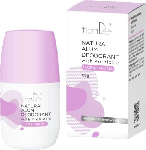 TianDe Kamencový deodorant s prebiotiky, květinová vůně 50g