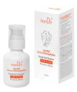 TianDe Čisticí gel na obličej pro pleť se sklonem k akné Santal a Cu-chlorofyl, 100 ml