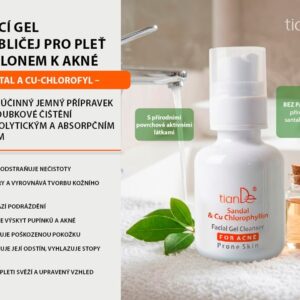Alternative view of TianDe Čisticí gel na obličej pro pleť se sklonem k akné Santal a Cu-chlorofyl, 100 ml