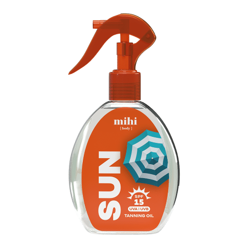 MIHI SUN. Opalovací olej SPF 15, 150 ml