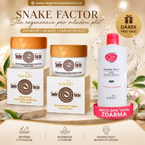tianDe Snake Factor – sada denního a nočního krému + micelární voda DÁREK